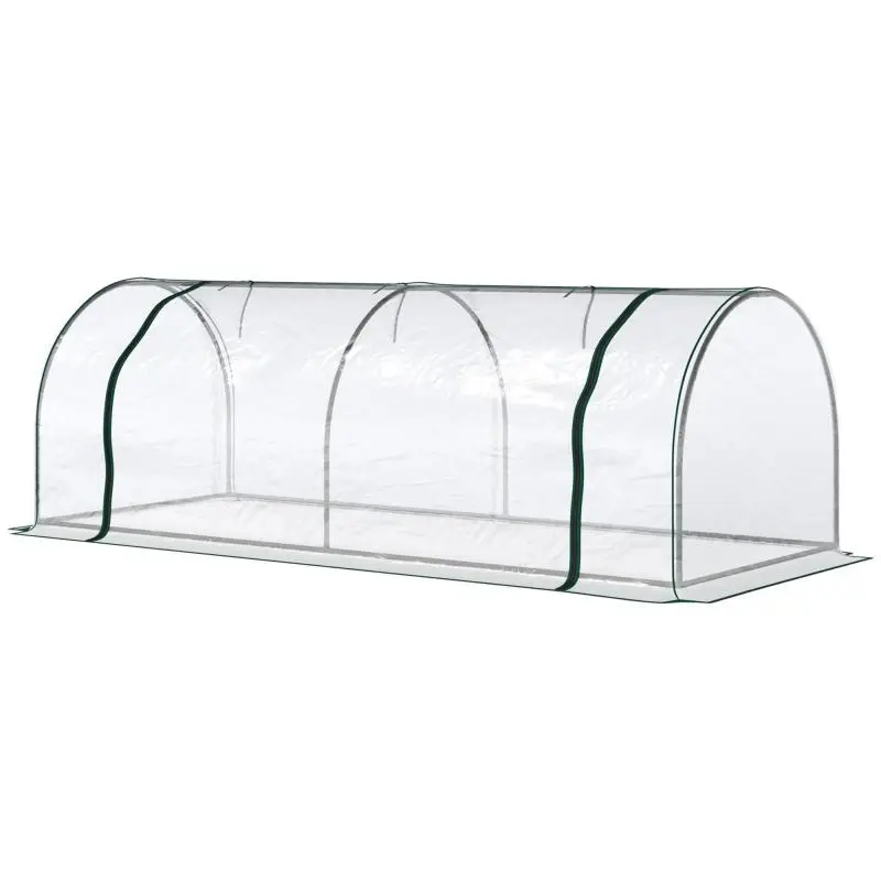 Tunnel Greenhouse with Zipped Doors, 2.5 m
