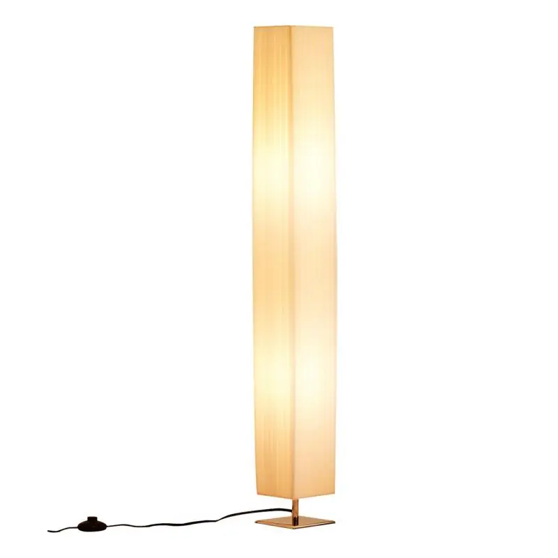 Floor Lamp with Fabric Shade, 120 cm, White