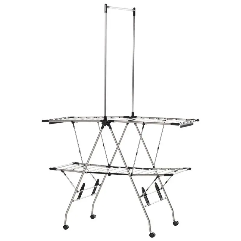 Rolling Clothes Drying Rack with 35 kg Load
