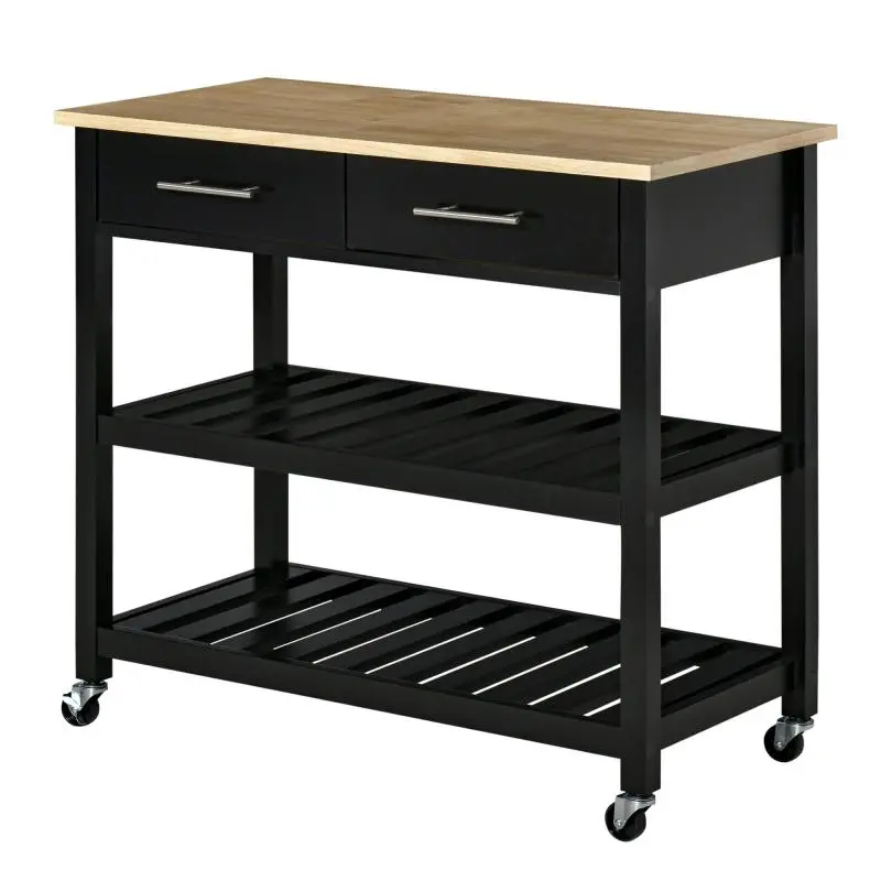 Kitchen Trolley with 2 Shelves and 2 Drawers