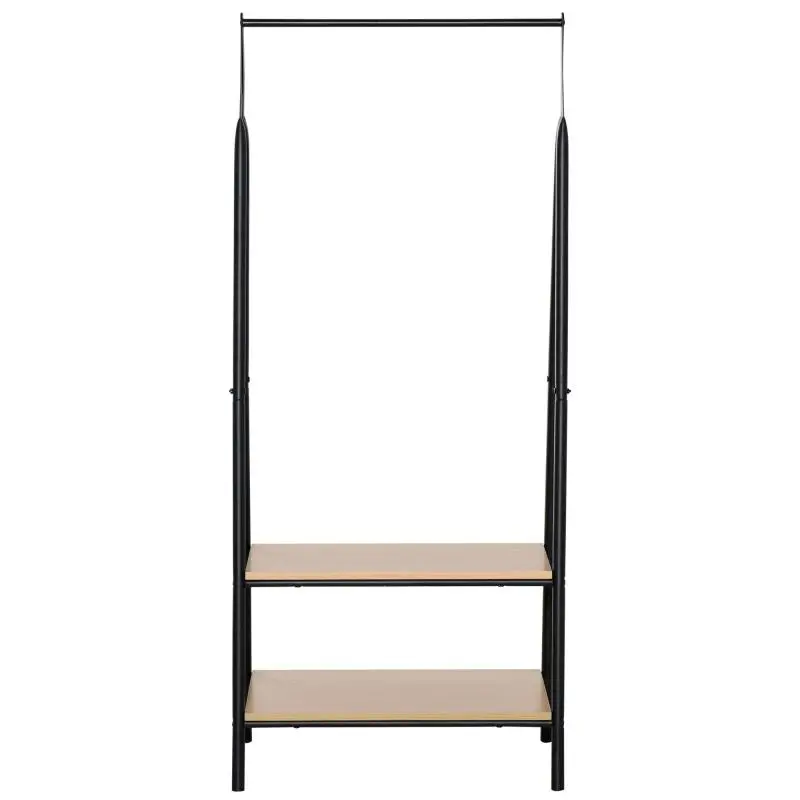 Triangular Garment Rack with 2 Shelves