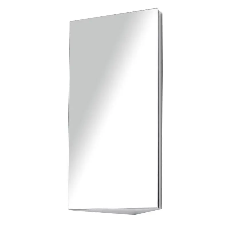 Bathroom Mirrored Corner Cabinet with 2 Shelves