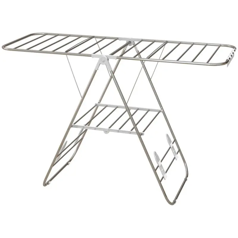 Foldable Clothes Drying Rack with 2 Adjustable Levels