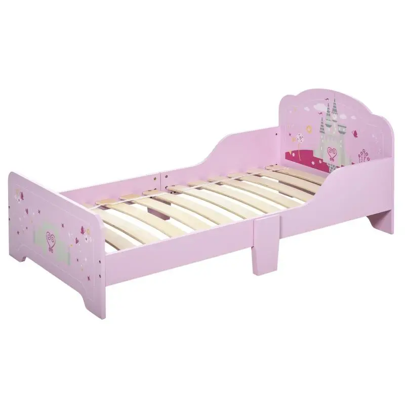 Children's Bed 140 x 70 cm with Castle Motif