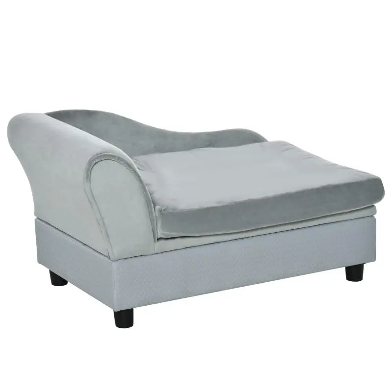 Raised Pet Sofa with Storage Compartment