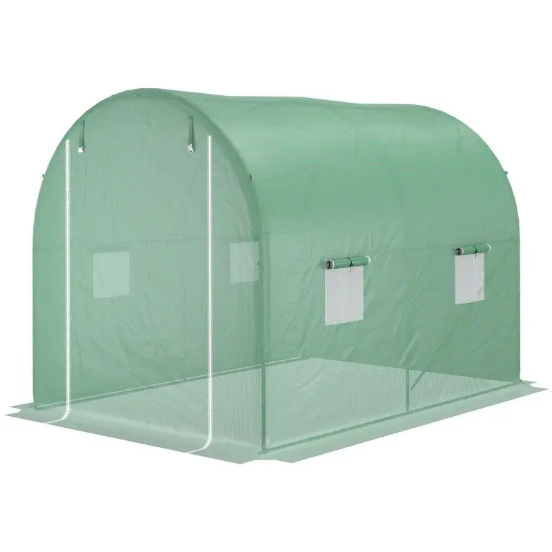 Tunnel Greenhouse, 6 m² with 4 Windows