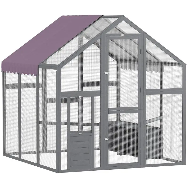 Chicken Coop with Waterproof Roof, 2 Laying Boxes