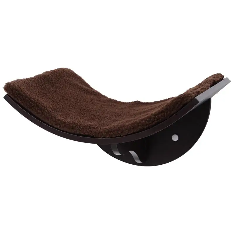 Wall-Mounted Cat Shelf with Plush Pad