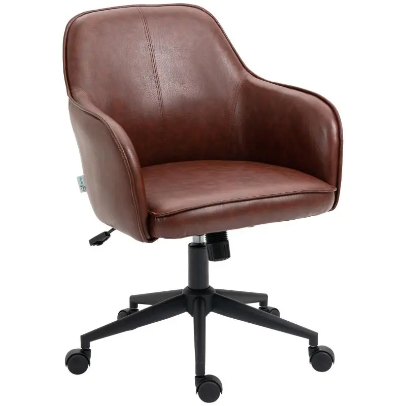 Height-Adjustable Office Chair in Brown