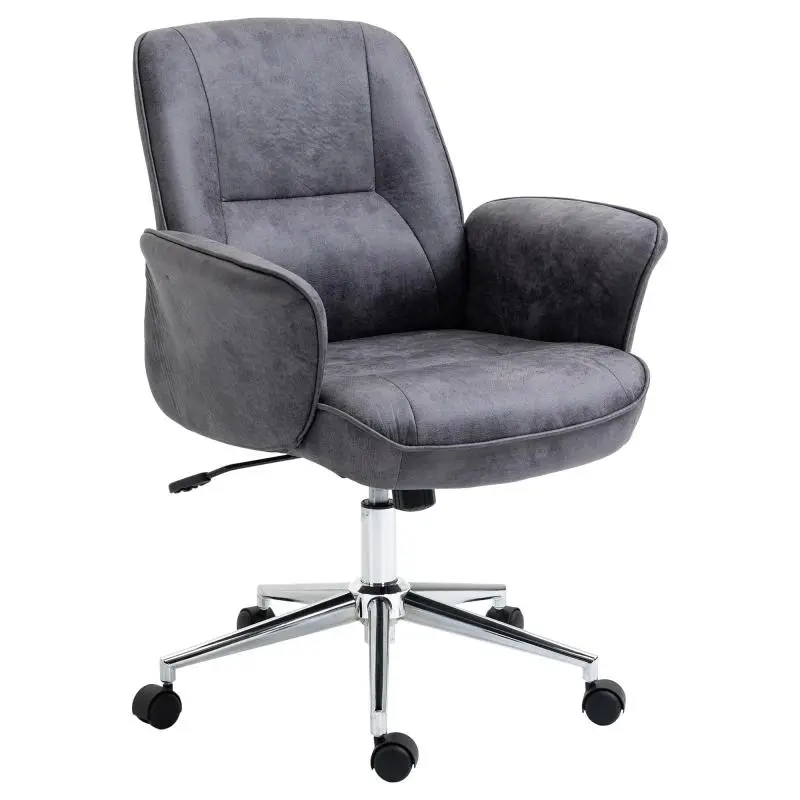 Height-Adjustable Swivel Office Chair with Rocking Function