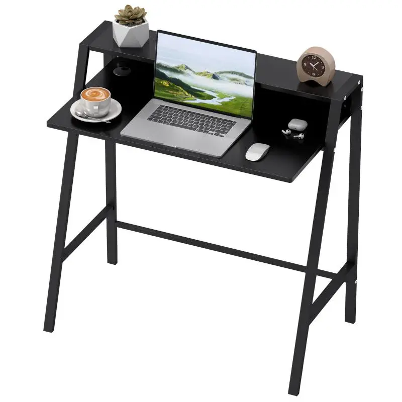 Desk with Shelving and Cable Management, 84 cm