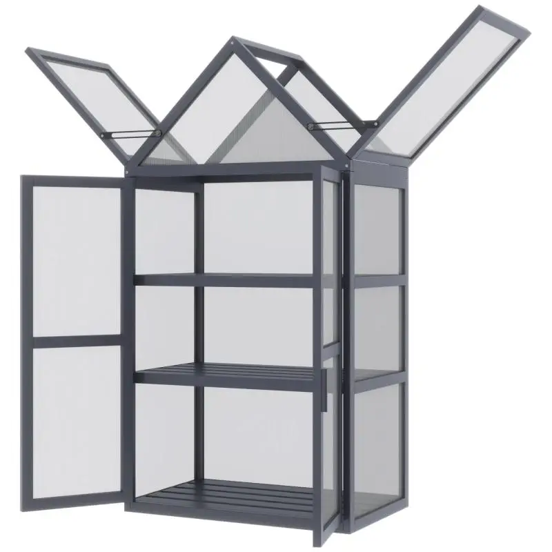 3-Tier Mini Greenhouse with Double Doors