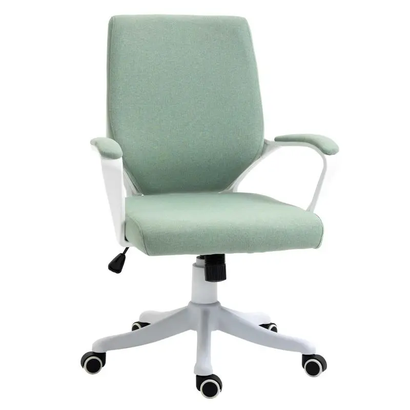 Ergonomic Office Chair with Armrests, Green and White