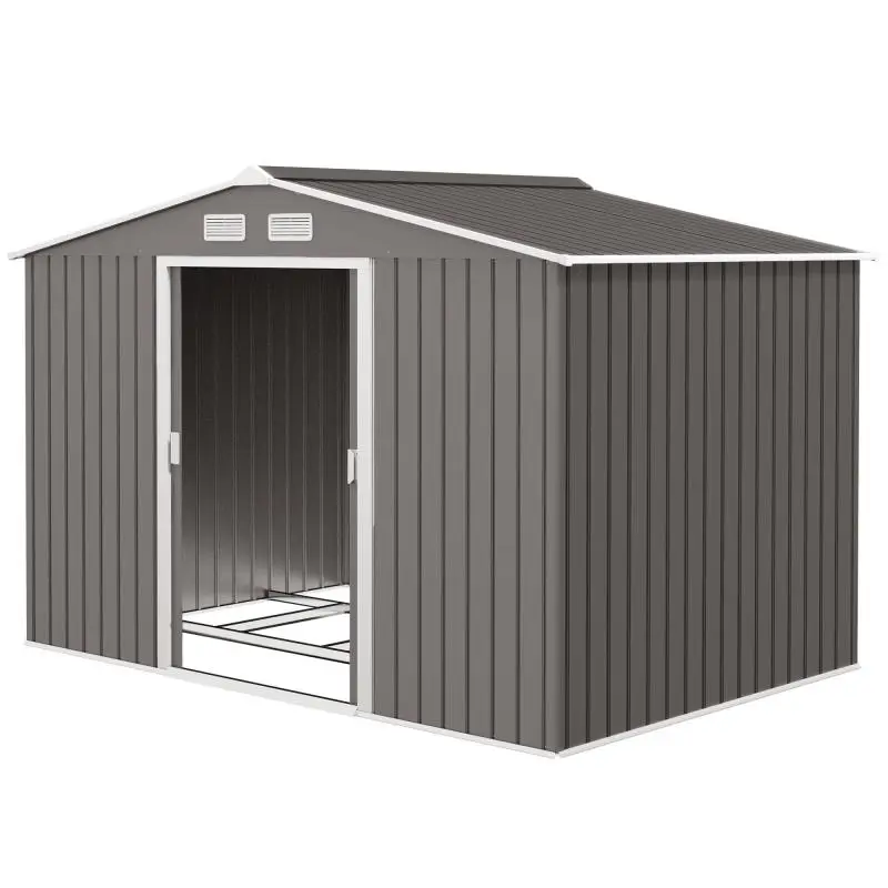 Metal Garden Shed with Sliding Doors