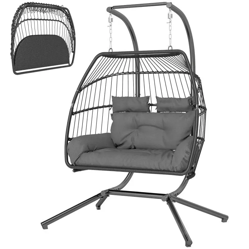 Foldable Hanging Chair with Cushion, 260 kg
