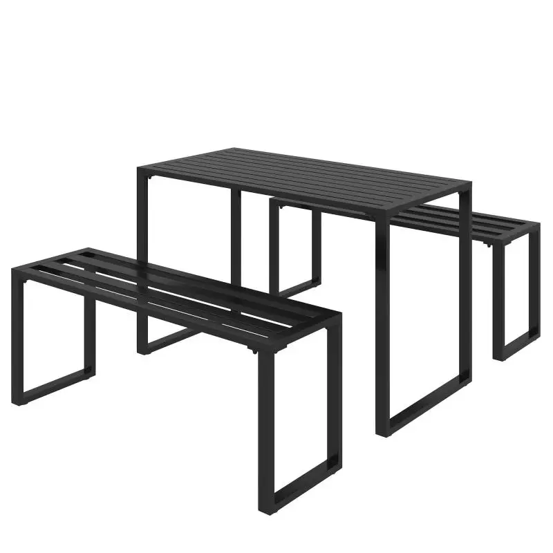 3-Piece Metal Garden Set for 4 People