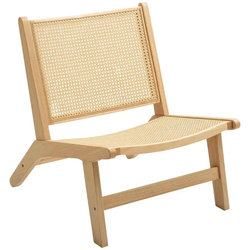 Wooden Rattan Reading Chair