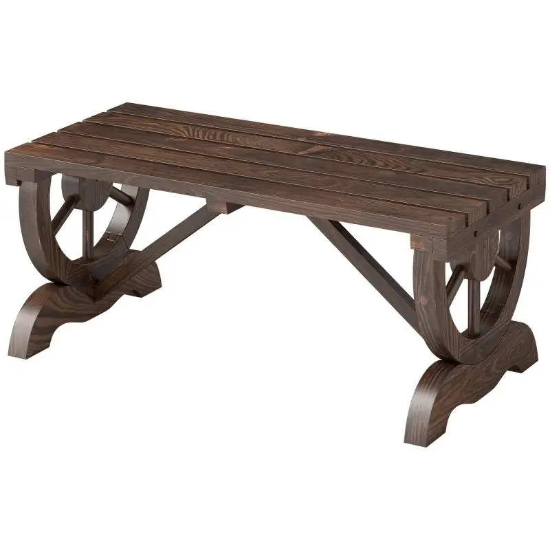 Wooden Garden Bench, 98 x 50 x 39.5 cm
