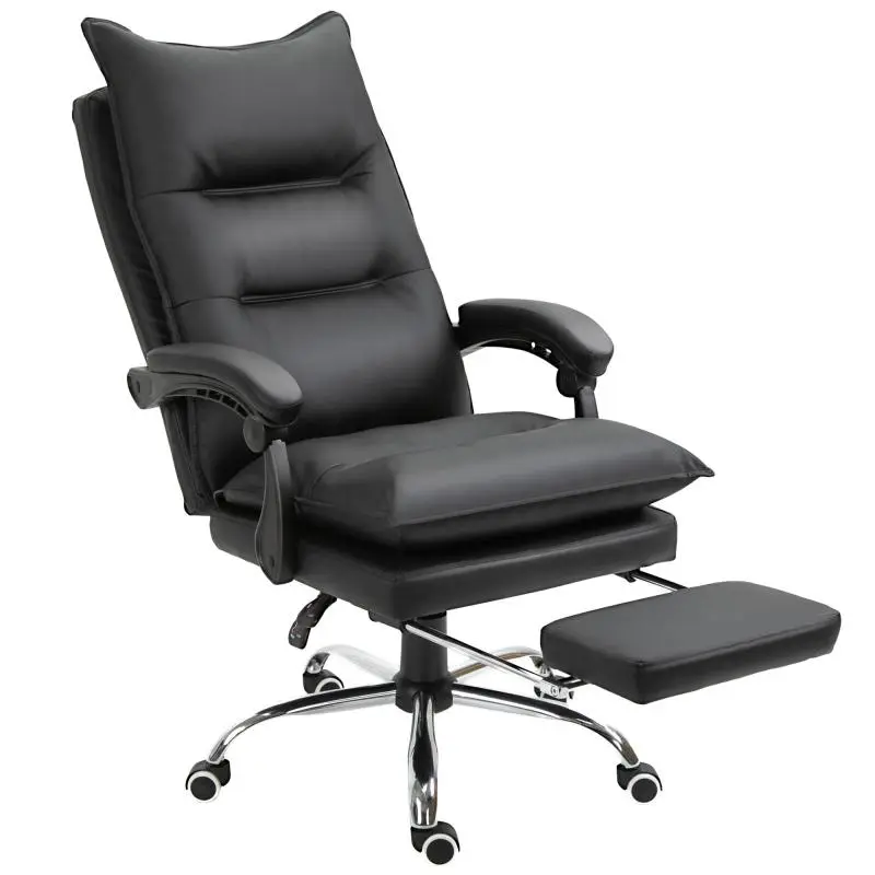 Ergonomic Office Chair With Footrest, White