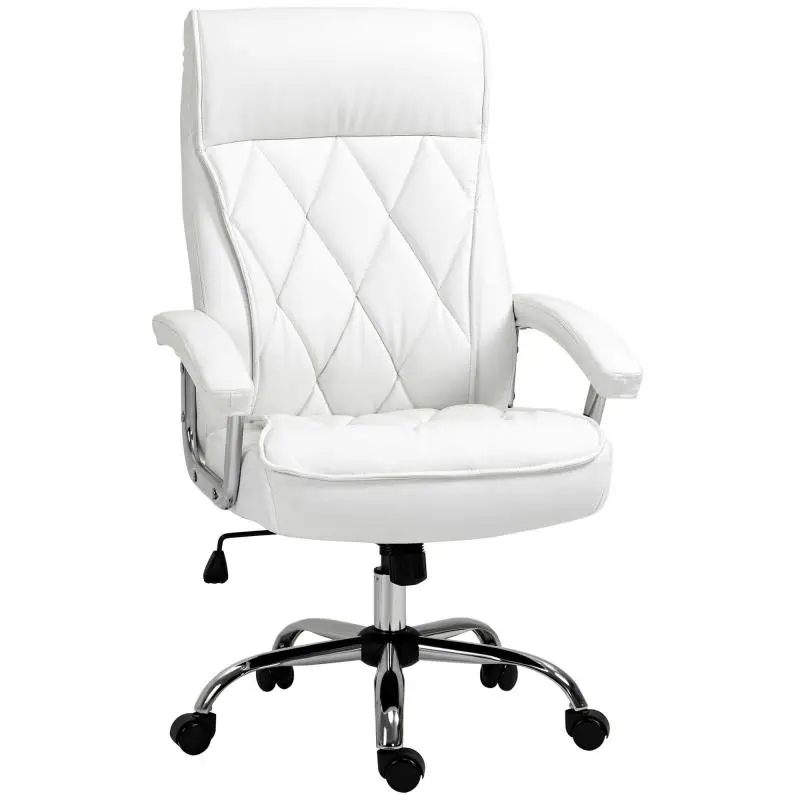 Ergonomic Office Chair With Rocking Function, White