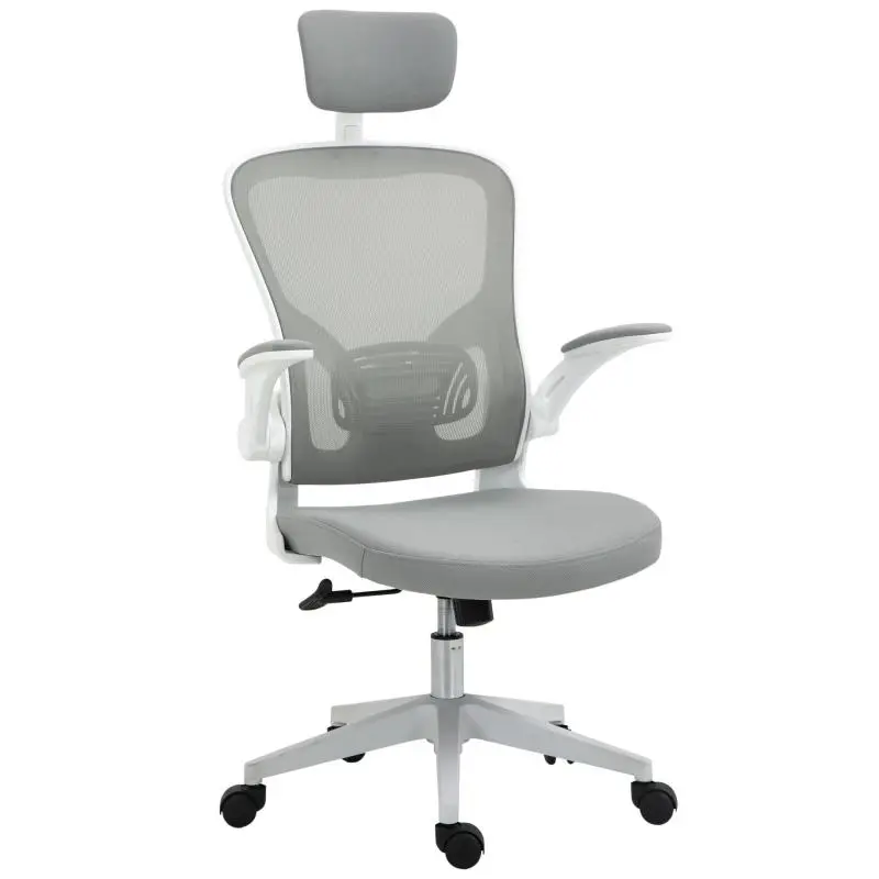 Ergonomic Office Chair with Headrest and Flip-Up Armrests