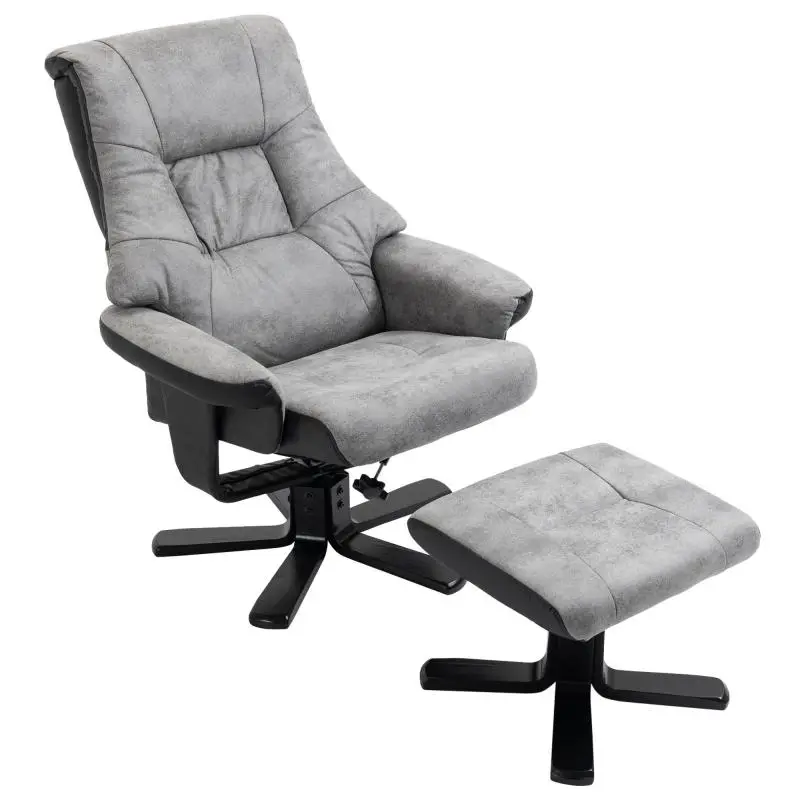 Swivel Recliner with Footstool, 78 cm