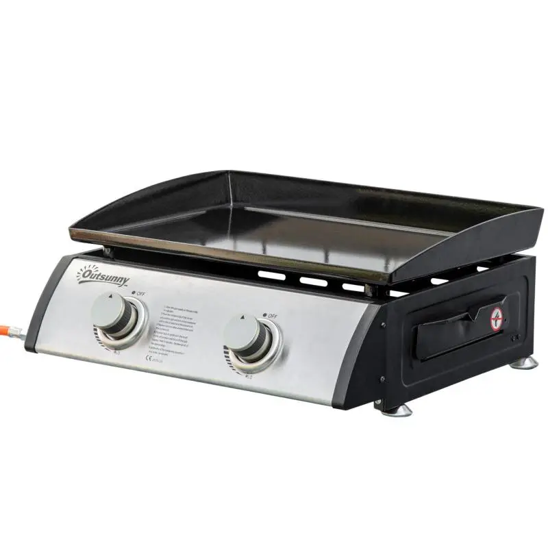 2-Burner Gas Grill with Regulator and Hose
