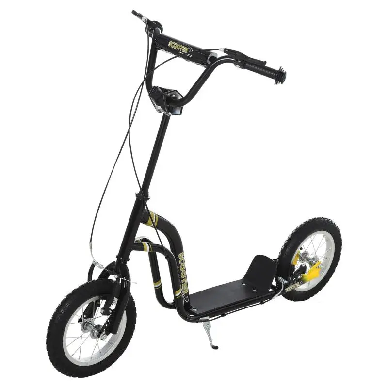 Kids' Kick Scooter with 12-Inch Wheels, Black