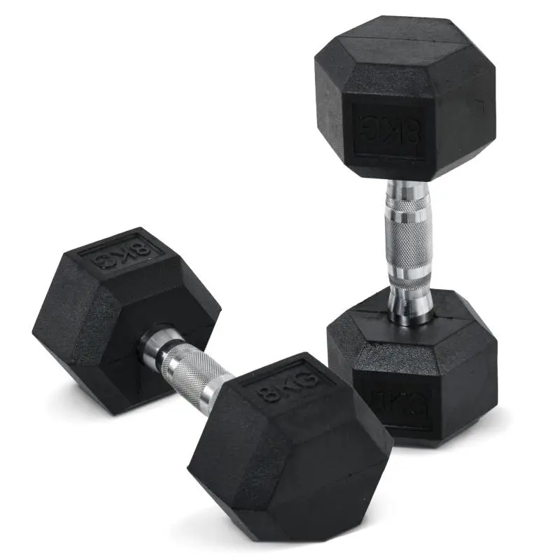 Hexagonal Dumbbells, 2 × 8 kg