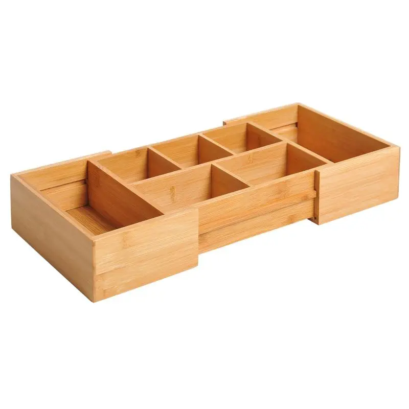 Extendable Bamboo Drawer Organiser, 24.6 cm