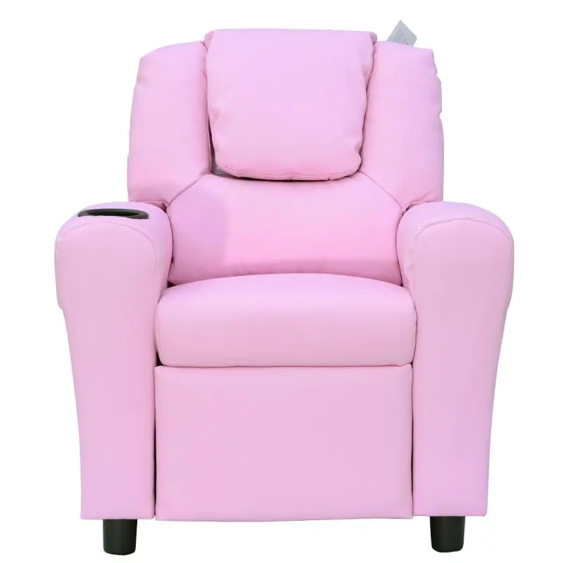 Children's Sofa with Adjustable Backrest, Pink