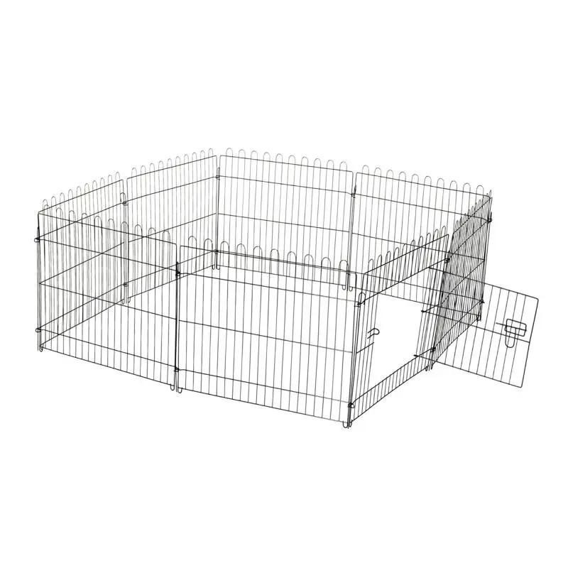 8-Panel Puppy Playpen with Door, 61 cm High