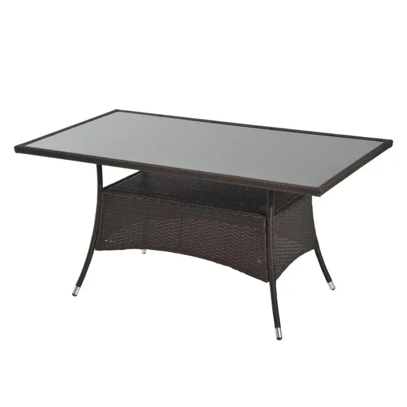 Polyrattan Garden Table, 150 x 85 cm