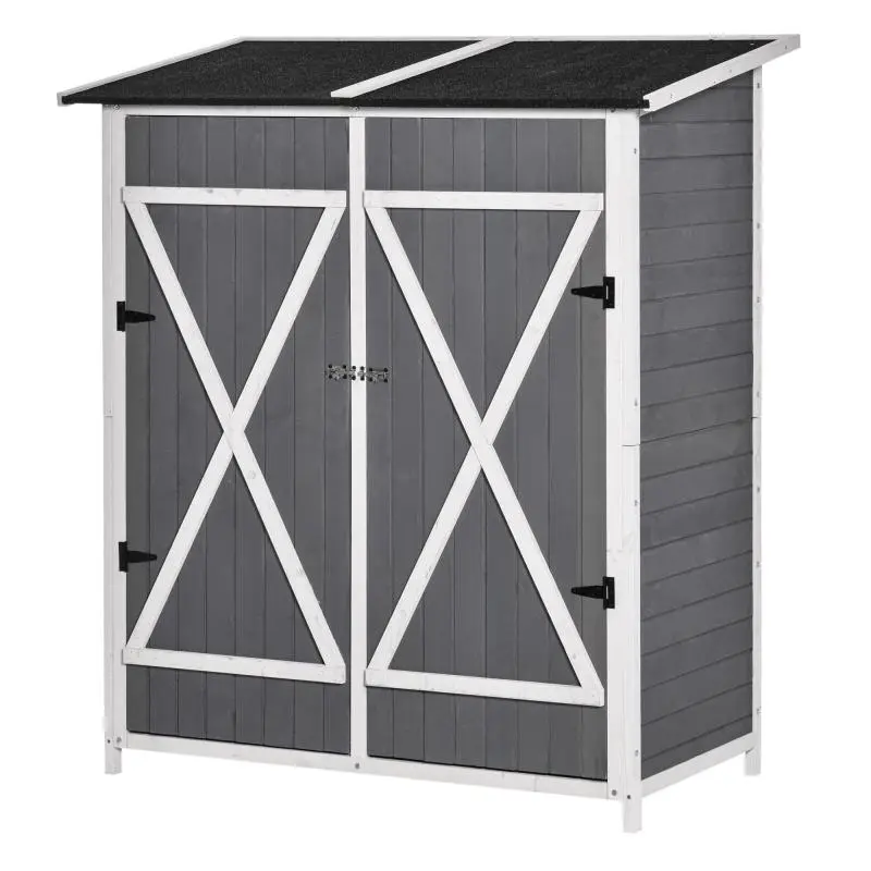 Garden Tool Shed with Double Doors, 139 x 75 x 160 cm
