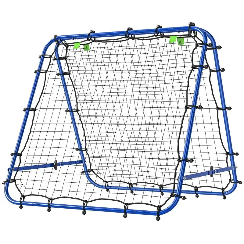 Double-Sided Football Rebounder, 100 x 68–95 x 90 cm, Blue
