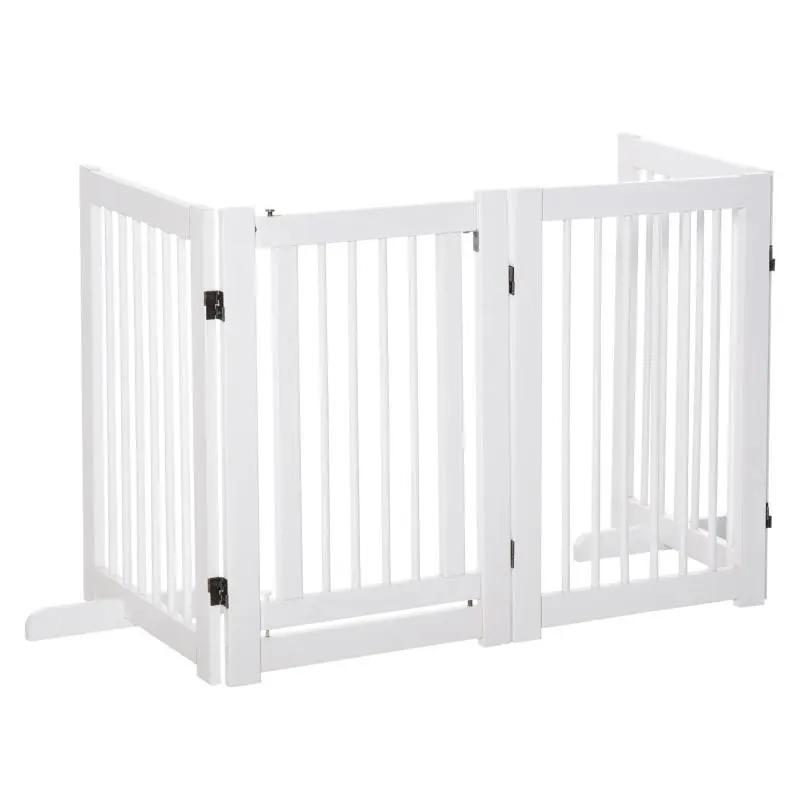 Freestanding Dog Barrier 4 Panels 204 x 75 cm
