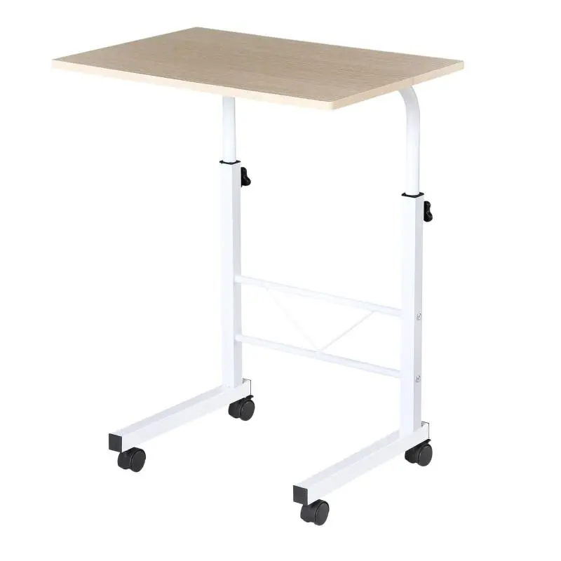 Height Adjustable C Table on Wheels 60 x 40 cm