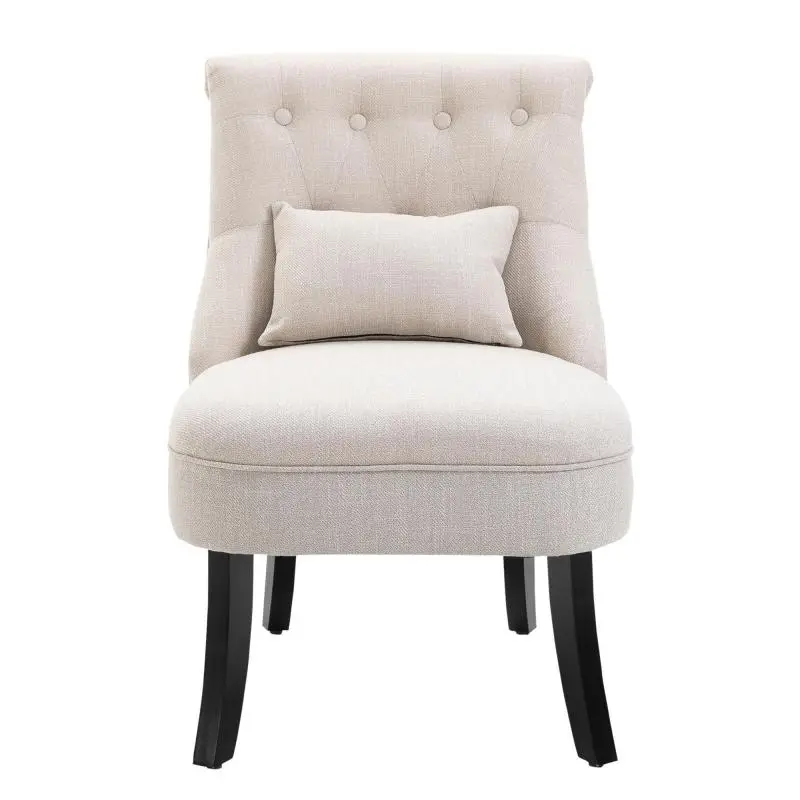 Upholstered Armchair with Back Cushion