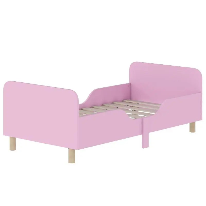 Children's Bed Frame, Pink, 140 × 70 cm Mattress Size