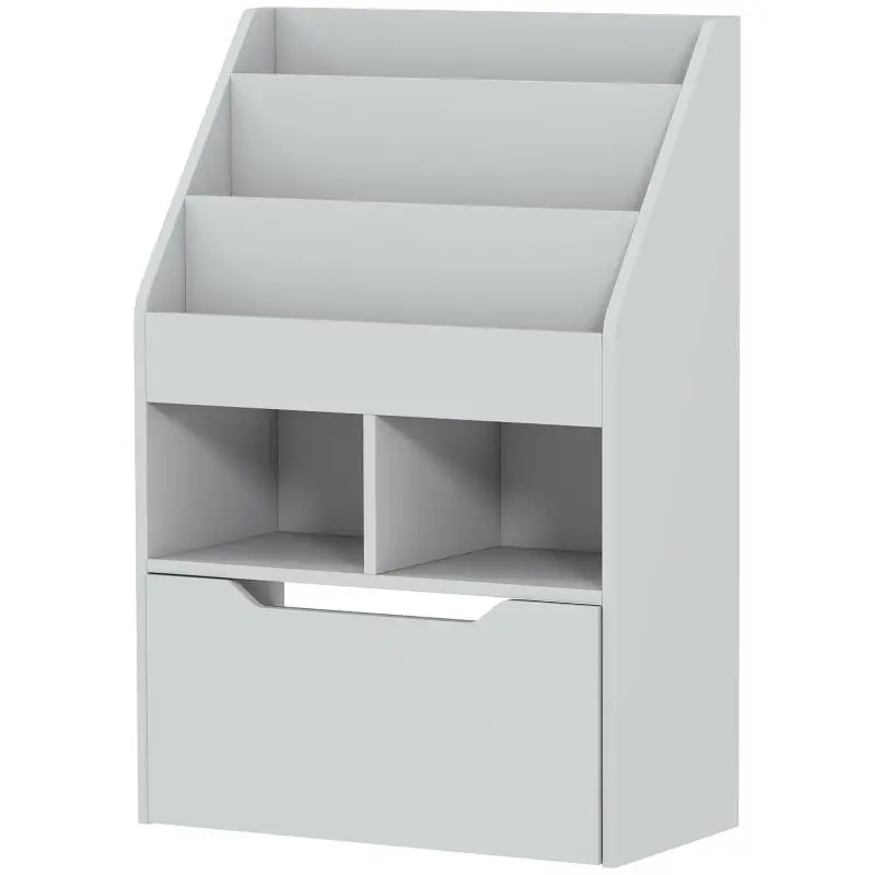 Children's Shelf with Drawer, Grey