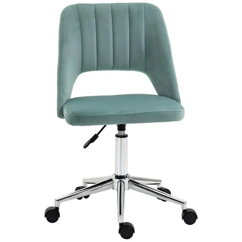 Velvet-Style Home Office Chair with Adjustable Height