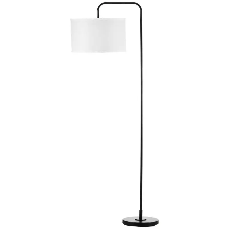 Floor Lamp with Fabric Shade, Gold