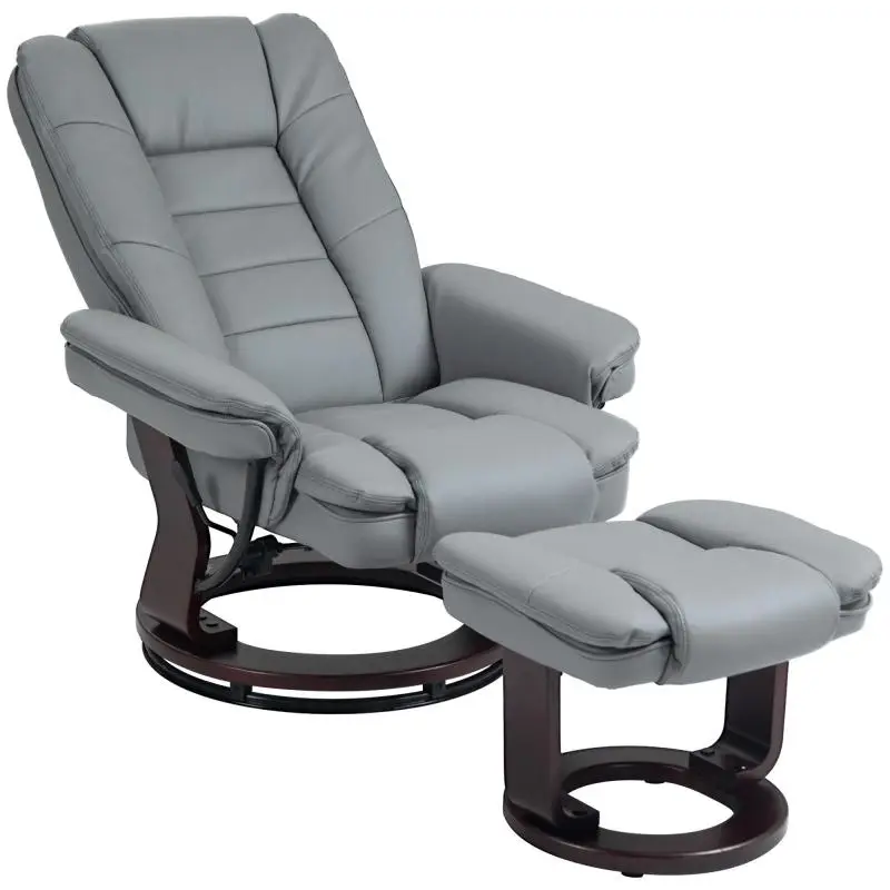 Relax Armchair with Ottoman, Black