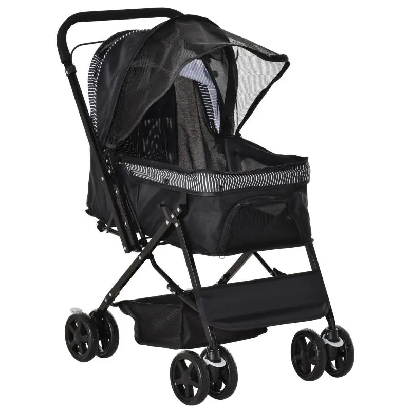 Foldable Dog Stroller with Safety Leash