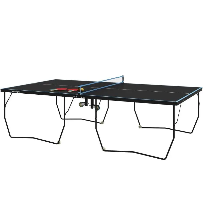 Foldable Table Tennis Table, 8 Wheels