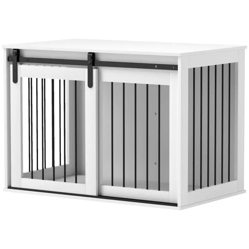 Dog Crate with Sliding Door, Grey