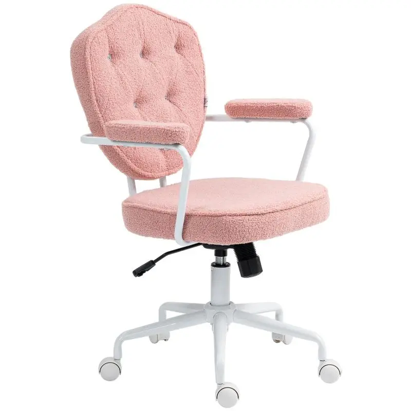Height-Adjustable Office Chair, Pink