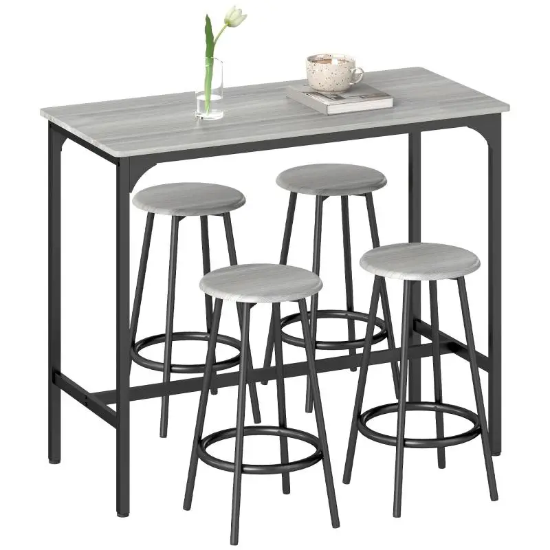 5-Piece Bar Set, Grey