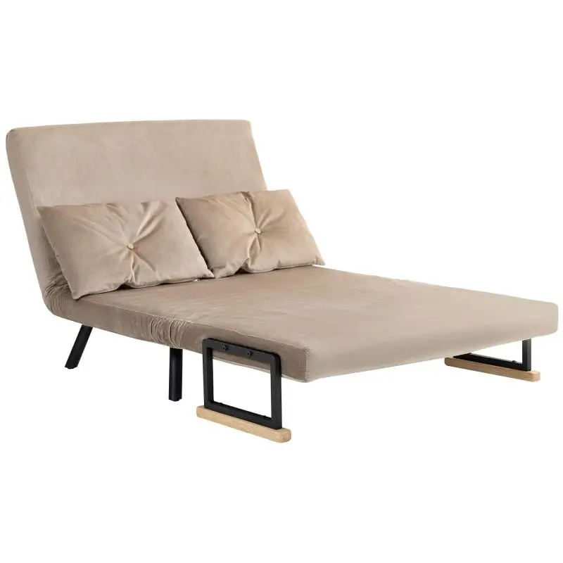 Sleeper Chair with Wooden Armrests, 102 cm