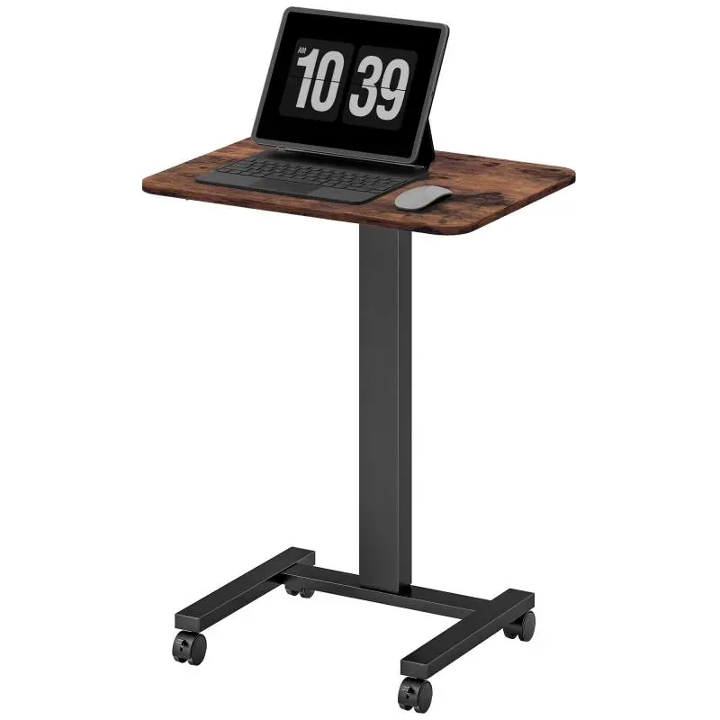 Height-Adjustable Standing Desk with Castors
